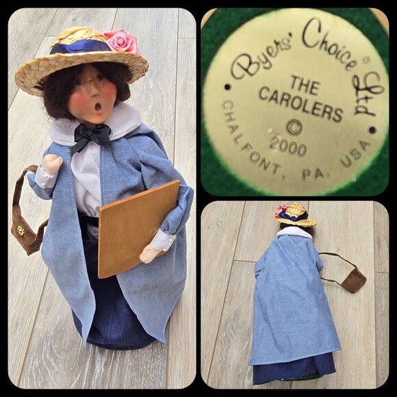 Byers Choice The Carolers Artist or Teacher 13" standing doll vintage 2000 - Picture 1 of 12